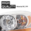G-PLUS Headlights Assembly w/Bulbs Light Bar Left Driver Side Compatible with Dodge Ram 1500 2006-2008/Fit Dodge Ram 2500 3500 2006-2009 Clear Lens Chrome Housing Amber Reflector 55077795AB CH2518114