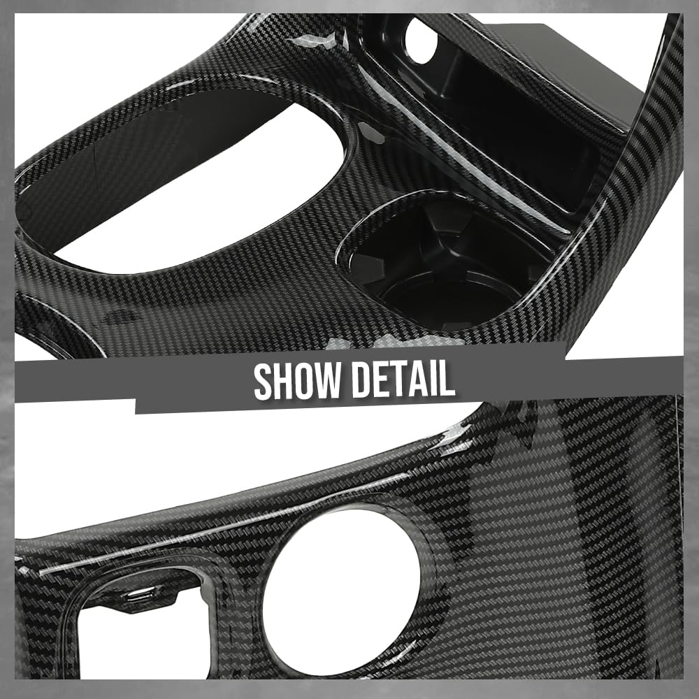 G-PLUS Double Din Radio Center Dash Bezel Kit, Compatible with Chevy Corvette C5 1997 1998 1999 2000 2001 2002 2003 2004 Carbon Fiber Black 10407815