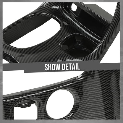 G-PLUS Double Din Radio Center Dash Bezel Kit, Compatible with Chevy Corvette C5 1997 1998 1999 2000 2001 2002 2003 2004 Carbon Fiber Black 10407815