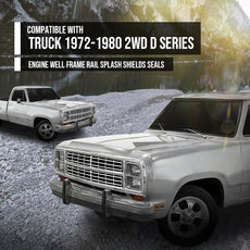 G-PLUS Frame Rail Splash Shields for Dodge Trucks D Series 2WD 1972-1981 Front View