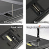 G-PLUS Quad Fold Truck Tonneau Cover Compatible with 2009-2014 Ford F150 Long Bed 8´ Foldable Truck Bed Tonneau Cover Replacement