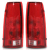 G-PLUS Tail Lights Assembly w/o Connector Circuit & Bulb Compatible with Chevy/GMC C/K 1500 2500 3500 1988-1999 Rear Brake Lamps Luces Traseras, GM2800104, Red Lens