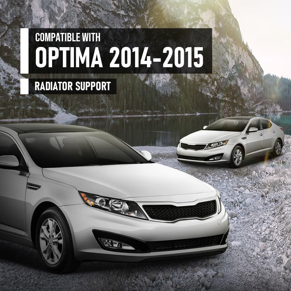G-PLUS Radiator Support Assembly Compatible with Kia Optima 2014-2015 641014C500, KI1225165 Black