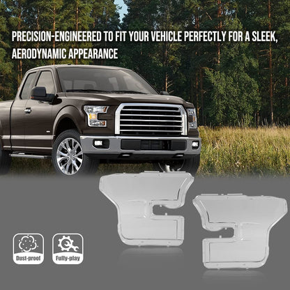 G-PLUS Headlights Headlamps Cover Left+Right Clear Compatible with 2015-2017 Ford F150 FO2502335, FO2503335, FO2502344
