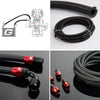 G-PLUS Stainless Steel Oil/Fuel Hose & Fitting Hose End Adaptor Kit,Transmission Gas Oil Fuel Line Fittings Kit 5 Meter Universal Replacement (6AN, Black)