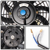 G-PLUS Universal 7" Electric Black Engine Cooling Fan + 15 Row 10AN-AN10 Aluminum Engine Transmission Oil Cooler Blue