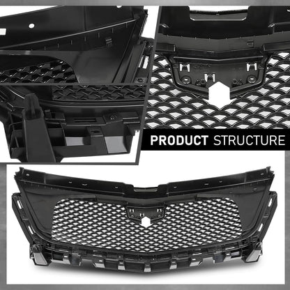 G-PLUS Front Bumper Grille Grill Compatible with Cadillac XT6 2020-2021 84758562 Black and Chrome