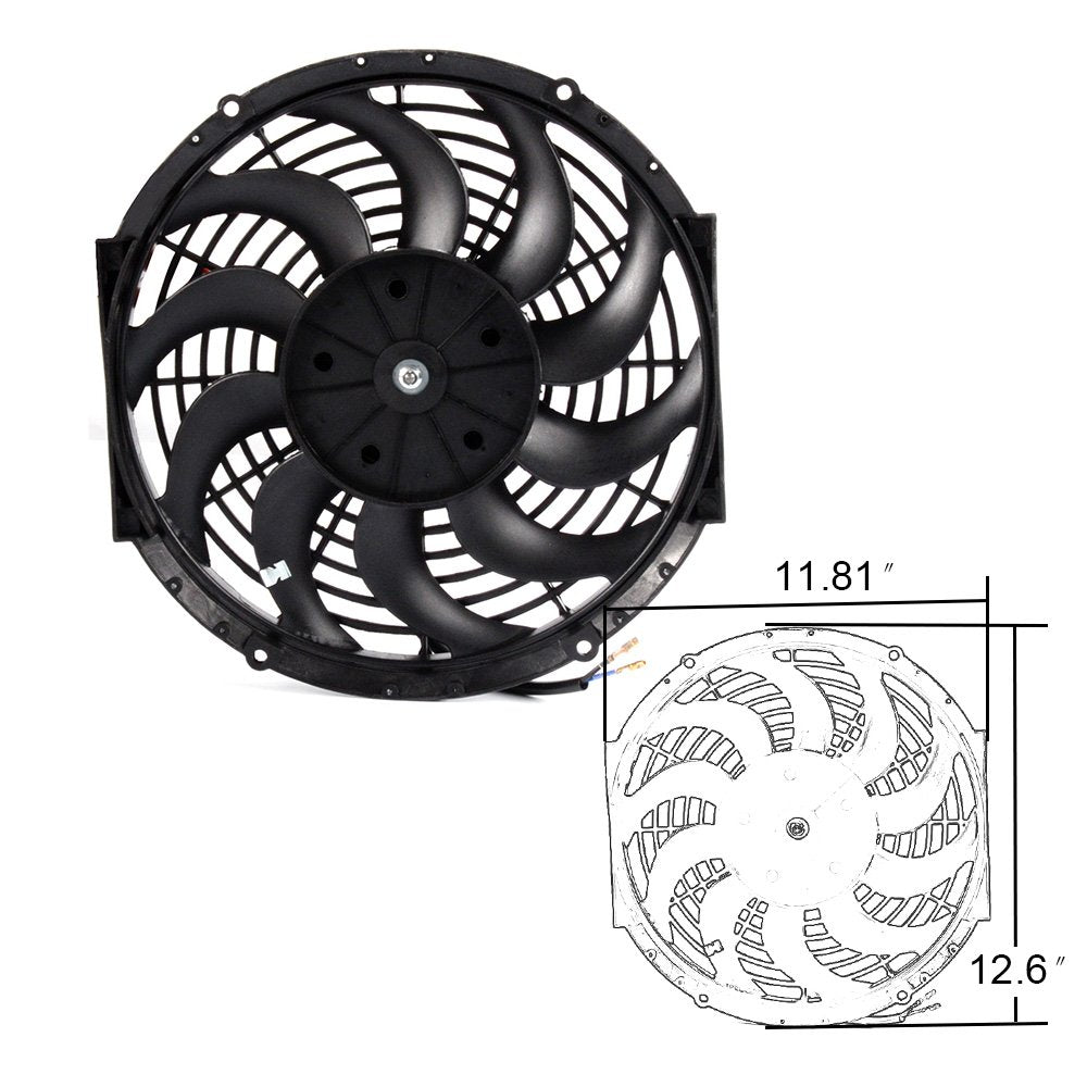 2 ROW 42MM Aluminum Radiator Compatible For HONDA CIVIC D15/16 EG/EK 92-00 + 12" Fan