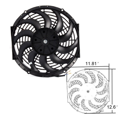 2 ROW 42MM Aluminum Radiator Compatible For HONDA CIVIC D15/16 EG/EK 92-00 + 12" Fan