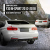 G-PLUS Rear Diffuser Fit BMW 3 Series F30 Sedan F31 Touring M-Tech Performance M Sport Bumper Model 2012-2018 M Performance Style (Single Sided Dual Output) Rear Bumper Diffuser Gloss Black