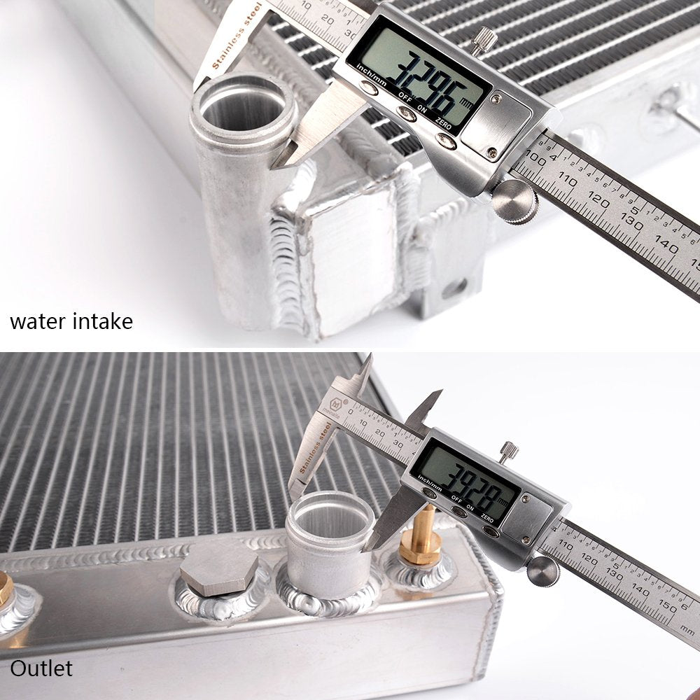 2 Row Core Aluminum Racing Radiator Replacement For Jeep Cherokee Comanche XJ/Wagoneer 2.5L 4.0L I4/I6 1991-2001 Silver