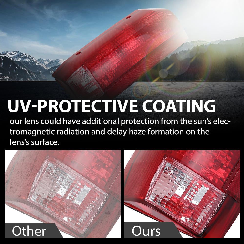 G-PLUS Red Lens Tail Lights Compatible with Truck Rear Side