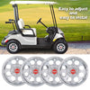 G-PLUS 10" Chrome Wheel Cover Hub Caps Compatible with EZGO Club Car and Yamaha Golf Cart Hubcaps Set of 4