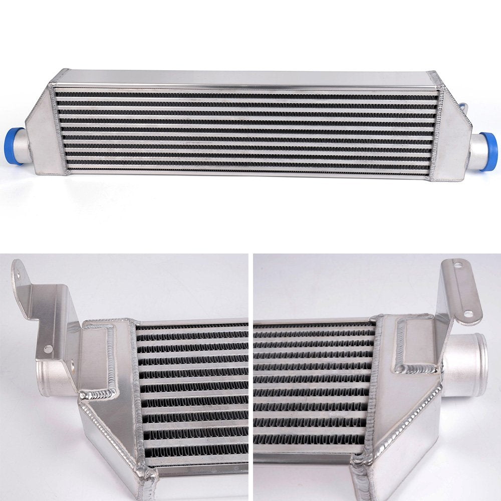 G-PLUS Twin Turbo Aluminum Performance Intercooler Upgrade Kit + Intercooler Pipe Kit Replacement For Home Use VW Golf R GTI MK7 2.0T