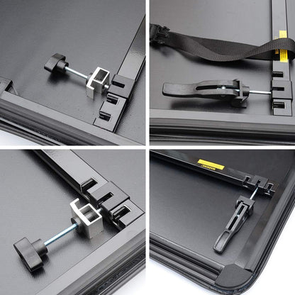 G-PLUS Four Fold Truck Bed Tonneau Cover Compatible with 2009-2021 Dodge Ram 5'7 or 5'8 Bed (No Ram Box)