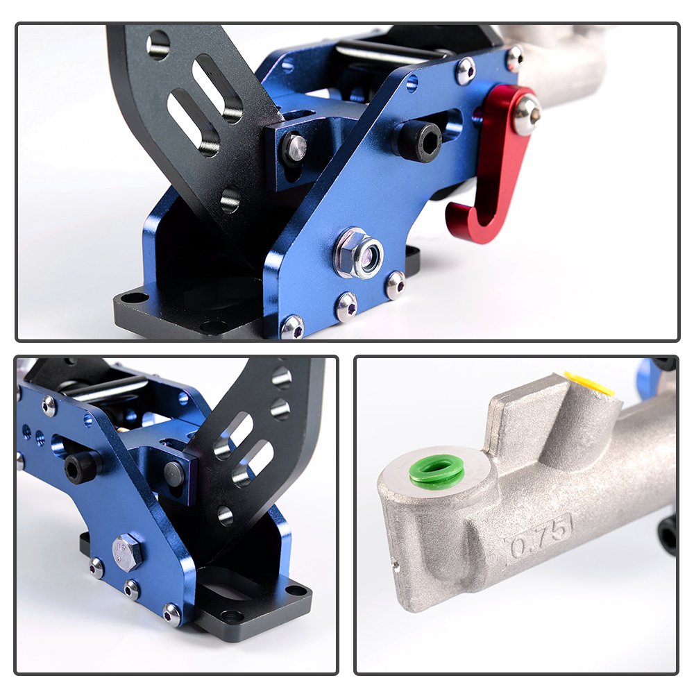 G-PLUS Hydraulic Handbrake Master Cylinder 3/4, E-Brake Racing Parking Emergency Brake Lever Handle Blue