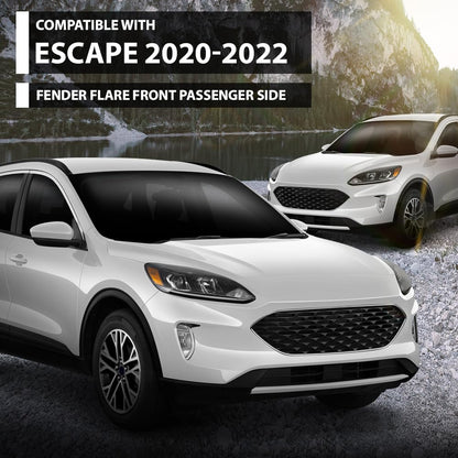 G-PLUS Front Right Fender Flare Compatible with Ford Escape 2020 2021 2022 2023 2024, Right Passenger Side Wheel Opening Molding, LJ6Z16038AA, FO1291138, Factory Style