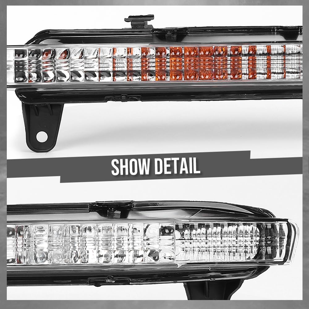 G-PLUS Parking Light Driver and Passenger Side Pair Compatible with Audi Q7 2007 2008 2009 4L0953041A, AU2530103, 4L0953042A, AU2531103 Black