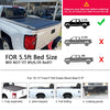Black T3 Tri Fold Hard Top Truck Bed Tonneau Cover Replacement for Ford F150 2015 2016 2017 2018 2019 2020 | 5.5' Extra Short Bed