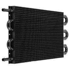 G-PLUS Oil Cooler Kit 6 Row AN6 Universal Engine Transmission With Hose Mounting Side View
