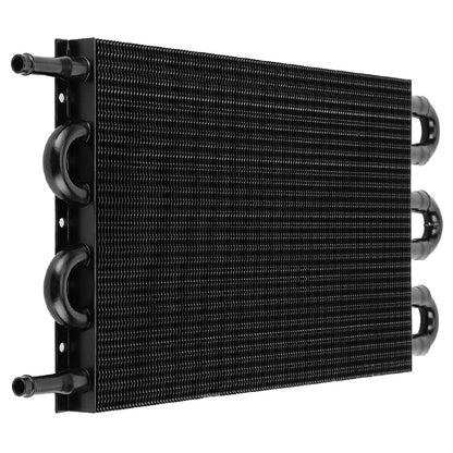 G-PLUS 6 Row AN6 Radiator Remote Aluminum Transmission Engine Oil Cooler + Hose/Mounting Kit