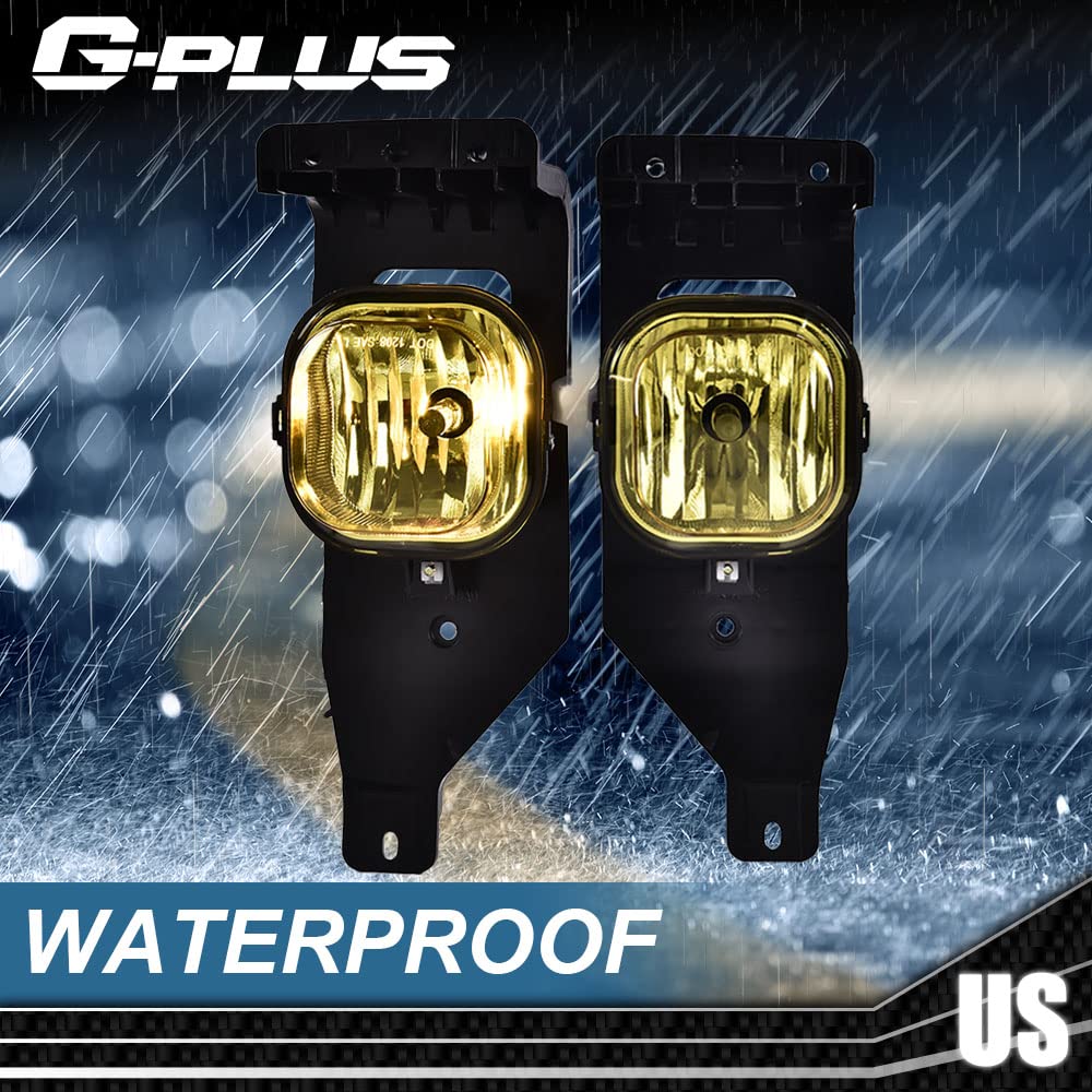G-PLUS Bumper Driving Fog Lights Lamp Compatible with 2005-2007 Ford F250 F350 F450 F550 Super Duty / 2005 Ford Excursion Driver & Passenger Side Fog Lamp Accessories