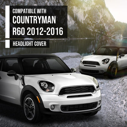 G-PLUS Headlight Lens Cover Compatible with Mini Cooper Countryman R60 2012-2016 Left & Right Pair Front Headlamp Lens Cover Clear