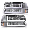 G-PLUS LED DRL Headlights Compatible with 1999-2002 Chevy Silverado/2001-2002 Silverado 1500HD 2500HD/00-06 Tahoe Suburban 1500 2500, Bumper Headlamp, 2Pcs Amber (Left+Right)
