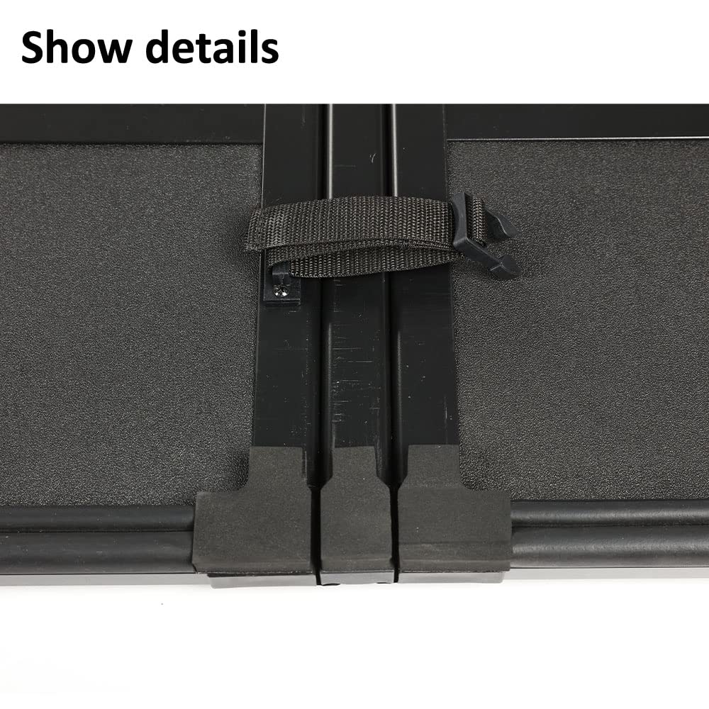 G-PLUS T3 Tri-Fold Hard Lock 5.5Ft Truck Tonneau Cover Compatible with 2004-2015 Nissan Titan | 5'5" Extra Short Bed Extended Cab | Only Fits Models Equipped with Bed/Deck Rail System