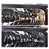 G-PLUS Headlights Assembly Bumper Headlamps Fit Ford F250 F350 F450 F550 Super Duty 1999-2004; Fit Ford Excursion 2000-2004 Clear Lens Black Housing Amber Reflector,faros delanteros
