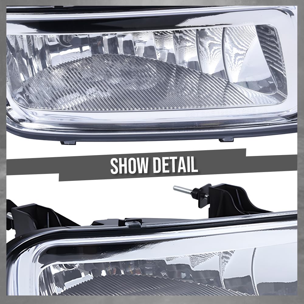 G-PLUS Fog Lights Lamp Set Compatible with Ford F150 2004-2006/ Compatible with Lincoln Mark LT 2006 Driver Left and Passenger Right Side Replacement One Pair Clear Lens