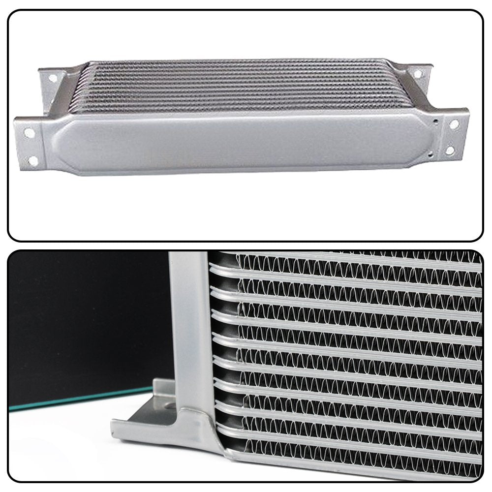G-PLUS AN10-10AN 19 Row Engine Oil Cooler (Black 19 Row English-style C)