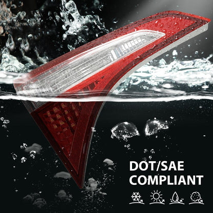 G-PLUS Inner Tail Light Brake Lamp Left Driver Side Compatible with Toyota Corolla 2014 2015 2016 TO2802114 8159002510 81590-02510