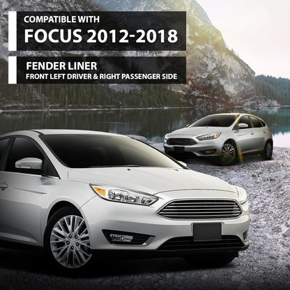 G-PLUS Pair Front Fender Liner, Compatible with Ford Focus S SE 2012-2018, LH Driver & RH Passenger 2PCS, AM5Z16102A, AM5Z16103A