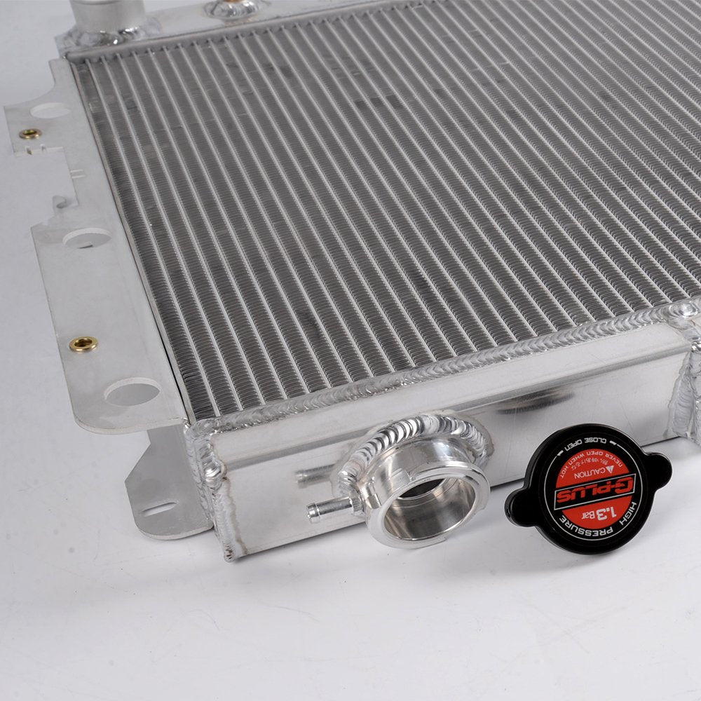 3 Row Core Full Aluminum Racing Radiator Replacement For Jeep Wrangler TJ YJ GM For Chevy V8 Conversion 1987-2006 1988 1989 1992 1993 1996 1997 1998 2002