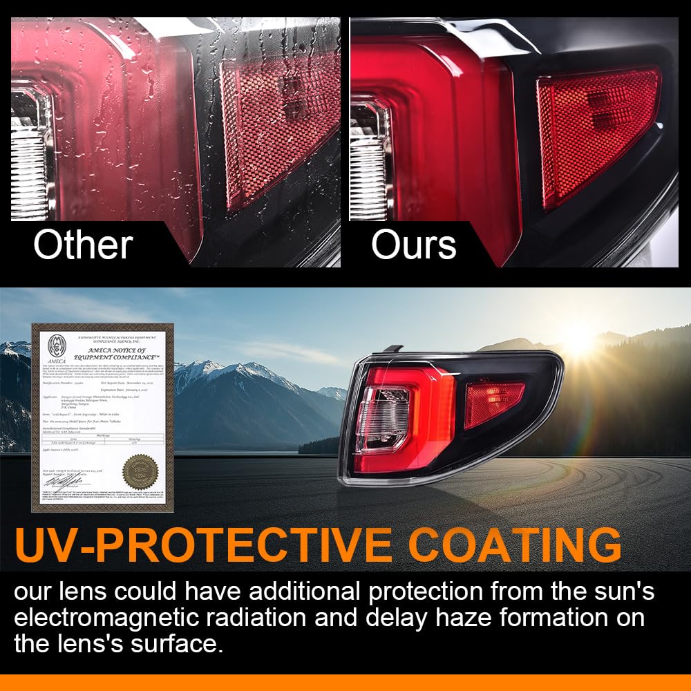 G-PLUS Tail Light Right Side Compatible with GMC Acadia 2013-2016, Compatible with GMC Acadia Limited 2017 Luces Traseras Rear Brake Lamps Assembly