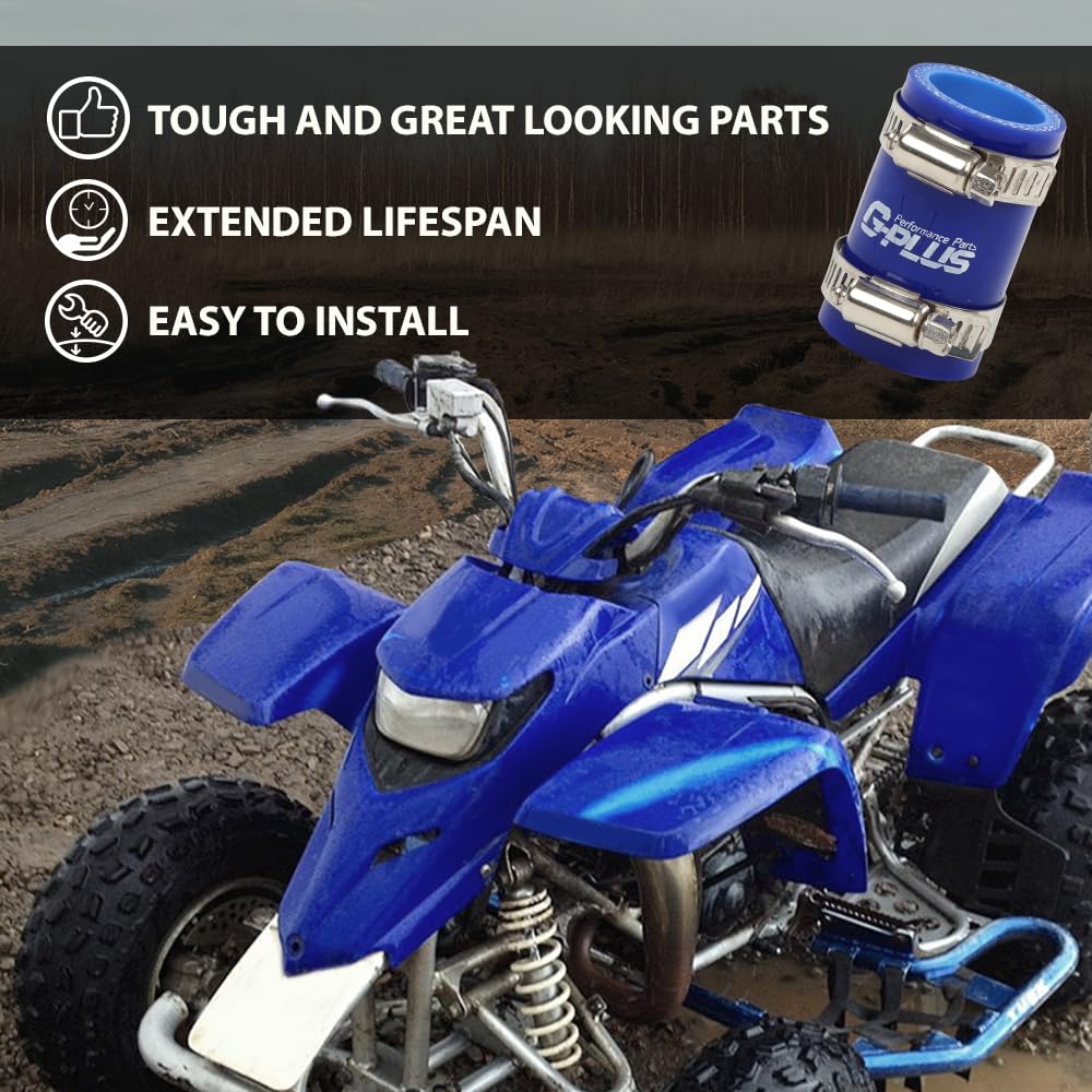 G-PLUS High Temp Rubber Exhaust Clamp Fit for Yamaha YFS 200 1"ID Blue
