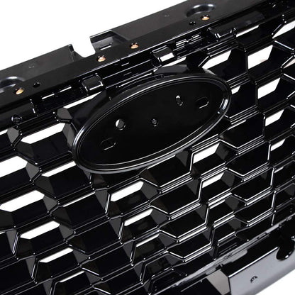 Honeycomb Front Bumper Grille Compatible with Ford Escape 2017-2018 Exterior Grill Glossy Black Protected Grille Guards With Honeycomb Mesh Style