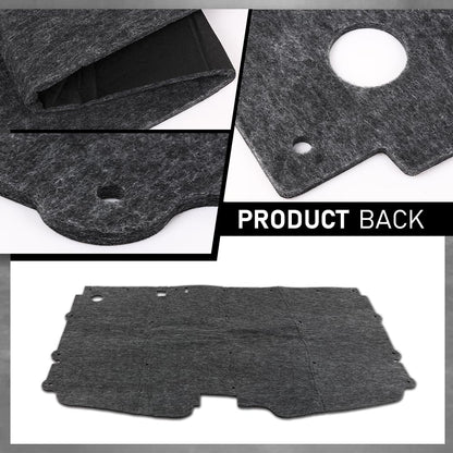 G-PLUS Hood Insulation Pad 1/2" with Clips Compatible with Chevy GMC C1500 C2500 C3500 and Suburban 1988-1998