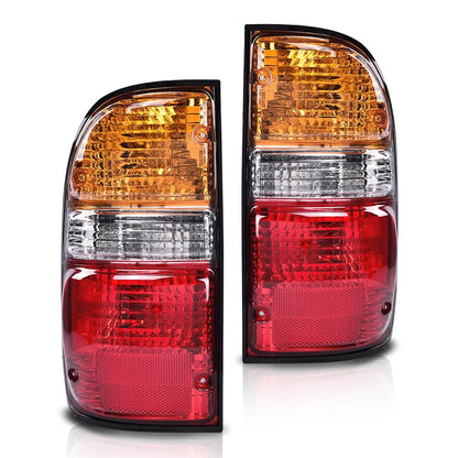 G-PLUS Rear Tail Lights Assembly Compatible with Toyota Tacoma 2001 2002 2003 2004 Left&Right Tail Lamps Red Orange Rear Lights Brake Lamps Assembly Luces Traseras