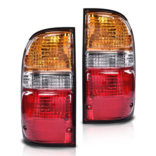 G-PLUS Rear Tail Lights Assembly Compatible with Toyota Tacoma 2001 2002 2003 2004 Left&Right Tail Lamps Red Orange Rear Lights Brake Lamps Assembly Luces Traseras