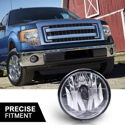 G-PLUS Fog Light w/Bulb Compatible with Ford F150 2011-2014/Fit Lincoln Mark LT 2011-2014 Front Bumper Fog Lamp Clear Lens faros antiniebla FO2592229 BL3Z15200A Left or Right Side