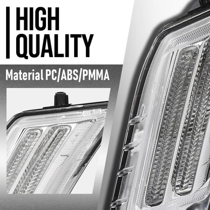 G-PLUS DRL Daytime Running Lights Pair LED Left & Right Compatible with Volvo XC60 2010-2013 31290873, 31290874 White