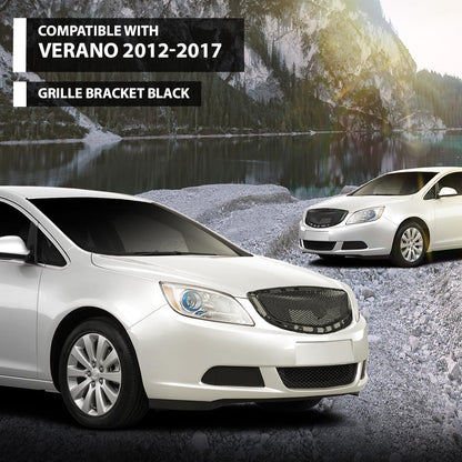 G-PLUS Grille Bracket Compatible with Buick Verano Base 2012 2013 2014 2015 2016 2017,Fit Buick Verano 2013-2017 20984580, GM1207111 Black
