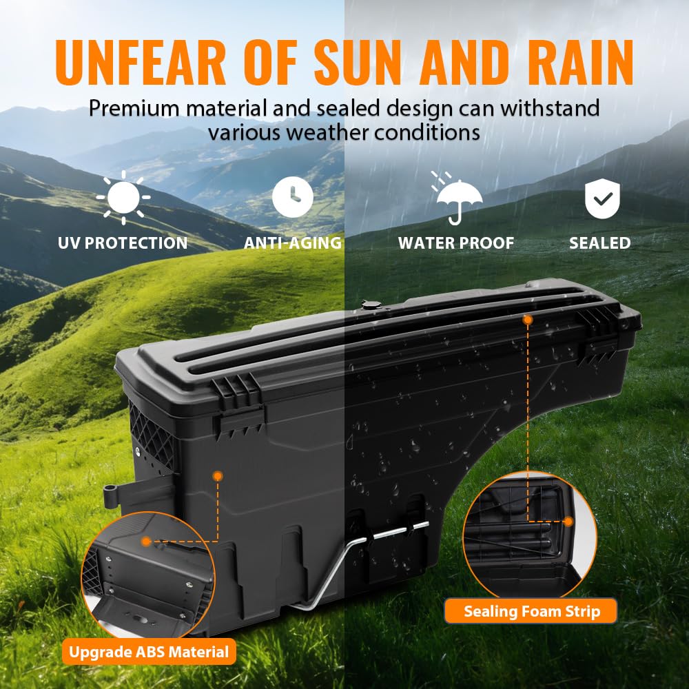 G-PLUS Truck Bed Storage Box Tool Box Compatible With 2017-2020 Ford F250 F350 Super Duty,Tool Box Drivers Side