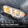 G-PLUS LED Headlights Assembly Compatible with Toyota Tacoma 2016-2022, DRL Headlamps Clear Lens Chrome Housing Amber Reflector Left & Right, faros delanteros TO2502244, TO2503244