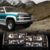 G-PLUS Headlights Assembly, Fit 1994 1995 1996 1997 1998 1999 GMC C1500 K1500 Yukon Bumper Headlamps, Clear Lens Black Housing Amber Reflector,faros delanteros