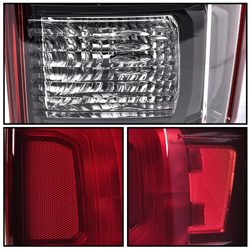 G-PLUS Rear Right Tail Light Assembly Compatible with Toyota Tacoma 2016-2023, Right Passenger Side Rear Brake Lamp, Red Lens Clear Housing, 8156004170, 8155004170