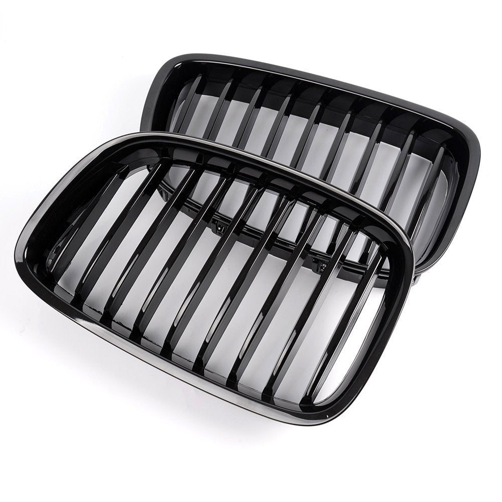 Gloss Black Front Hood Kidney Grille Grill Compatible For BMW F07 5 Series GT 535iGT 550iGT 2012+