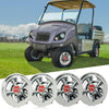 G-PLUS Golf Cart Wheel Covers Hub Caps 8" Chrome Compatible with EZGO, Club Car & Yamaha